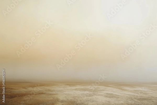 Obraz A foggy, cloudy day with a light brown sky Generative Ai.