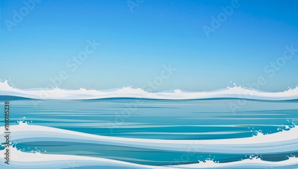 Fototapeta a calm ocean for background use