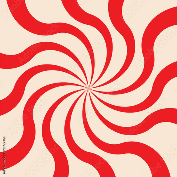 Fototapeta Psychedelic Swirl Carnival Pattern. Retro Waves, Background. Abstract Groovy Texture.  EPS 10