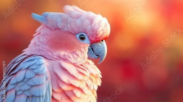Obraz Pink Cockatoo in a Warm Setting