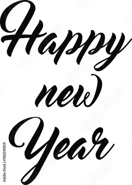 Obraz Happy New Year Calligraphy lettering