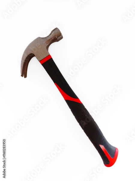 Obraz black hammer on white background