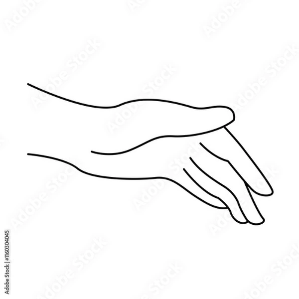 Obraz Hand Gestures Thin Line Icons