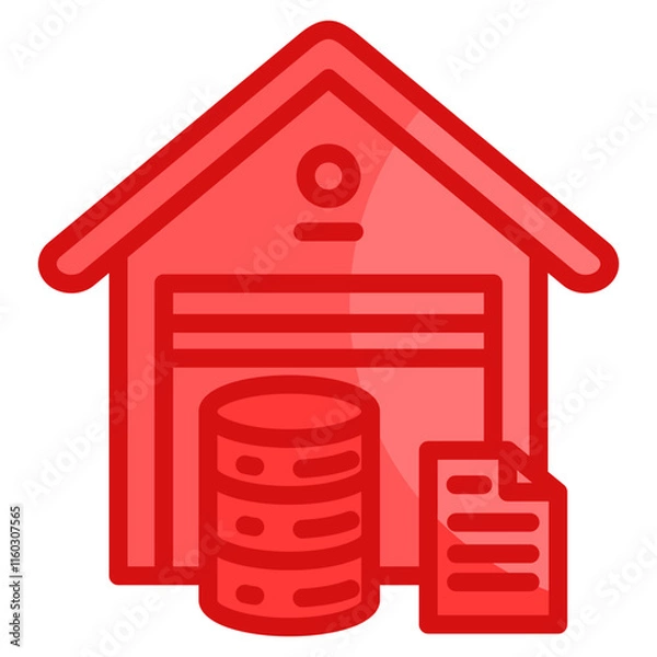 Fototapeta Data Warehouse  Icon Element For Design