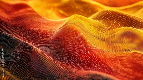 Fototapeta Abstract orange and red wave pattern.