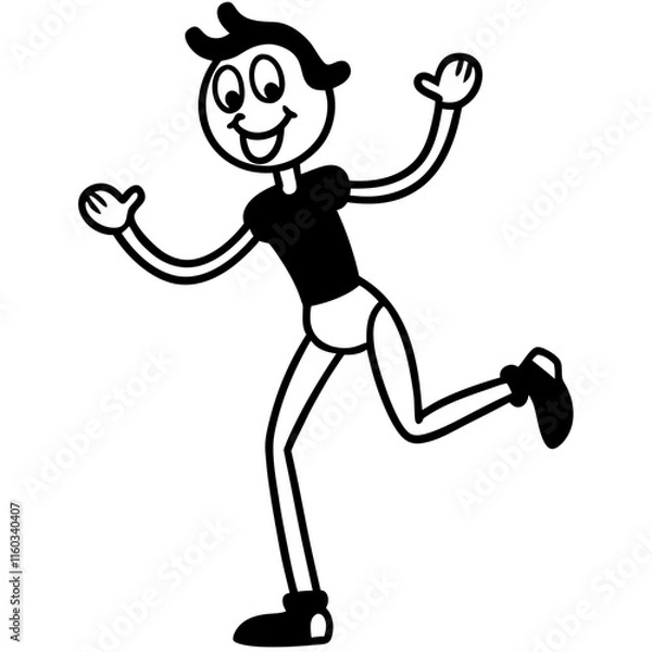 Obraz cartoon character silhouette 