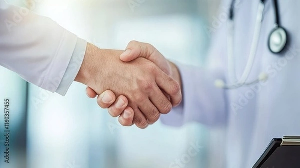 Obraz The Doctor and Patient Handshake