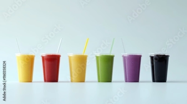 Obraz The Colorful Smoothie Beverage Selection