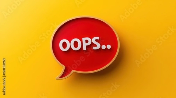 Obraz The Oops Speech Bubble