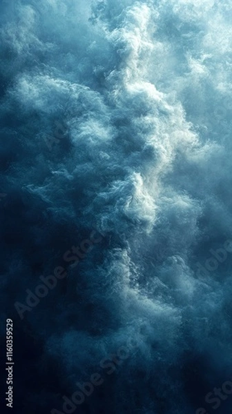 Obraz Abstract Blue Cloud Formation, Dramatic Sky Texture