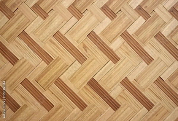 Fototapeta Handcraft bamboo weave texture and background
