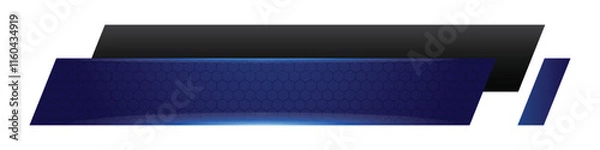 Fototapeta Futuristic design lower third banner. Broadcast news lower third banner template design. Lower third bar template for breaking news. Video headline title