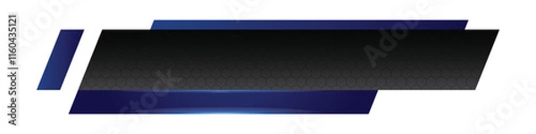 Fototapeta Futuristic design lower third banner. Broadcast news lower third banner template design. Lower third bar template for breaking news. Video headline title