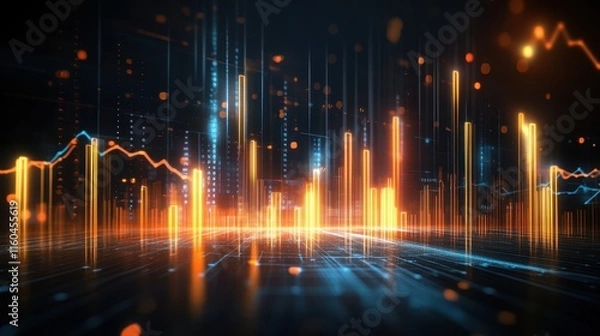 Obraz The Digital Data Visualization