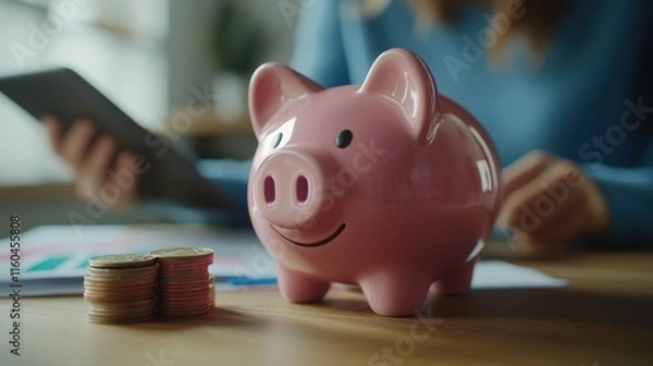 Obraz The Piggy Bank Saving Money