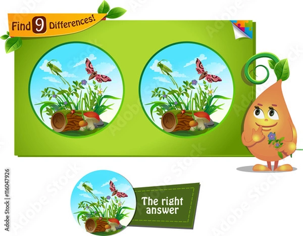 Obraz grasshopper 9 differences