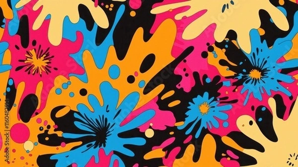 Obraz Abstract Colorful Splashes Dynamic Design
