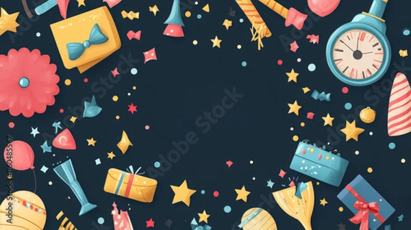 Fototapeta A colorful background with a large star in the center