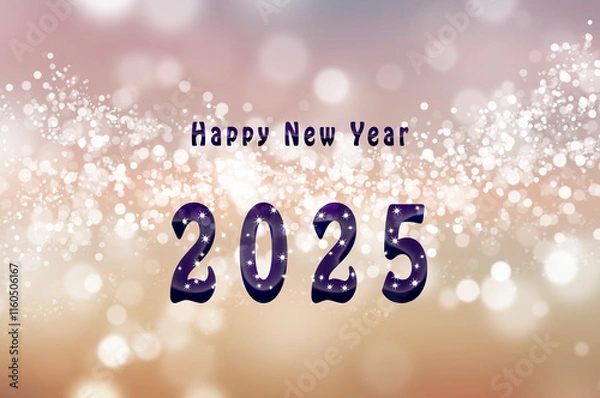 Obraz carte de vœux de l'année 2025 