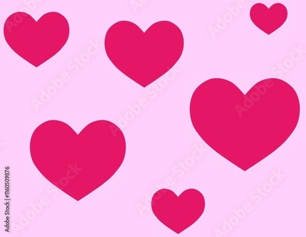 Fototapeta ハートのシームレスパターン　A-2