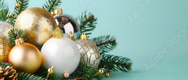 Obraz Warm wishes for the season on this Merry Christmas and Happy New Year holiday card