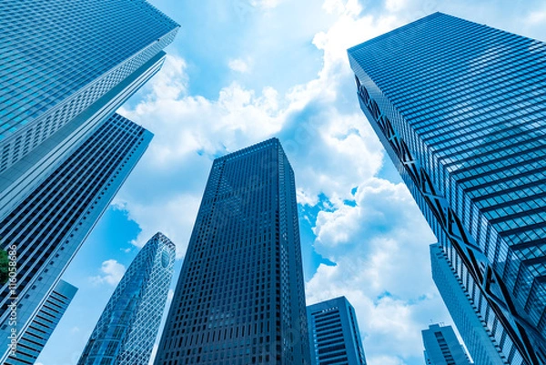 Obraz 爽やかな緑のビジネス街