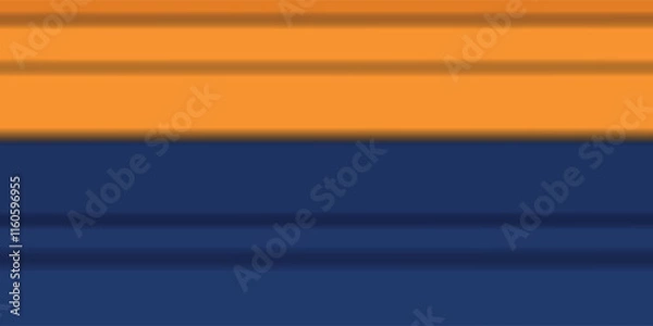 Fototapeta Abstract 3d background with blue orange paper layers. Vector geometric illustration of sliced shapes. Graphic design element. Minimal design.