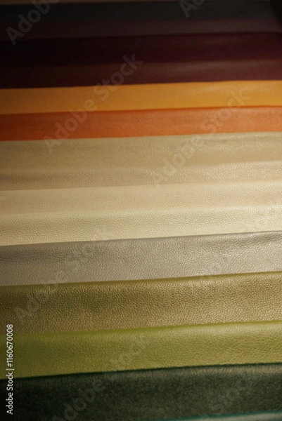 Obraz Leather texture: Elegant folds and shading A representation of high quality leather with visible wrinkles and shading that highlight the softness and structure of the material.