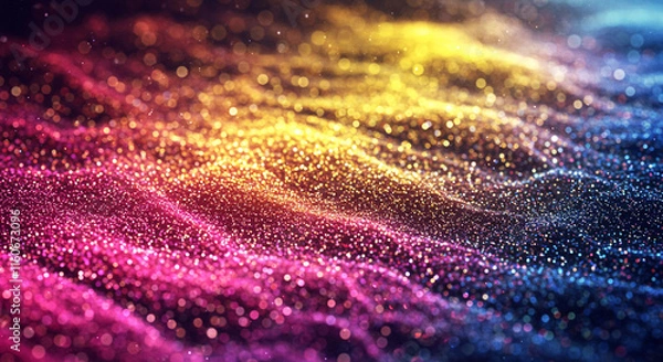 Fototapeta Abstract background that is colorful sparkling and shiny