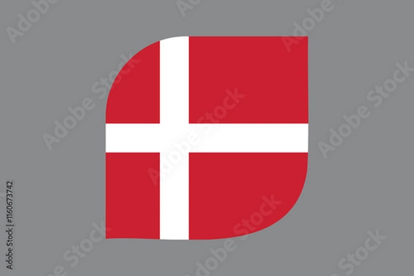 Fototapeta Denmark flag sign, Denmark flag vector graphic, Denmark country flag is a symbol of freedom, National Denmark flag, vector illustration
