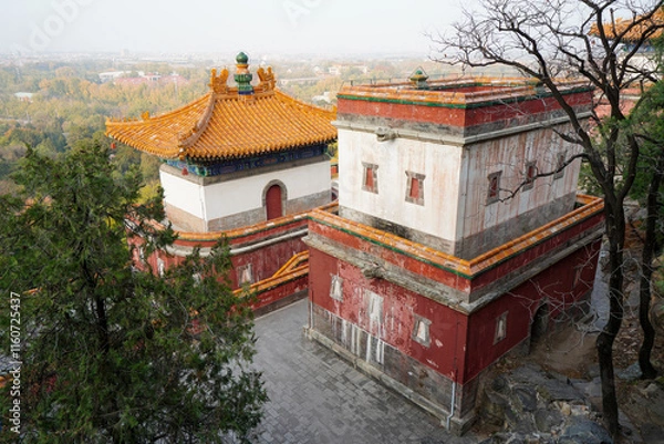 Obraz Tibetan architecture in the Four Great Regions of Summer Palace in Beijing.