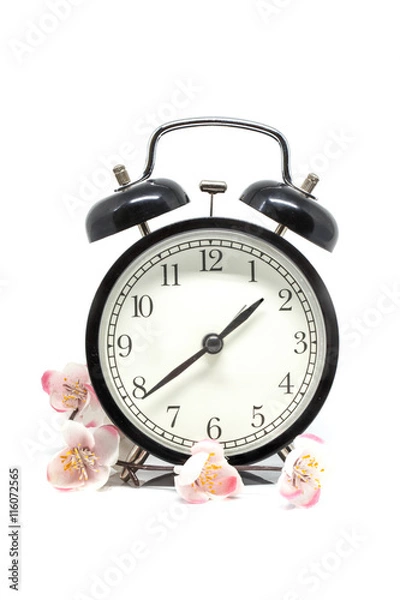 Fototapeta alarm clock isolated White background