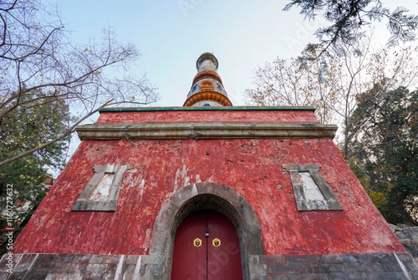 Obraz Tibetan architecture in the Four Great Regions of Summer Palace in Beijing.