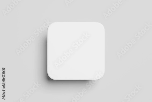 Fototapeta Pin Mockup on white 3D rendering
