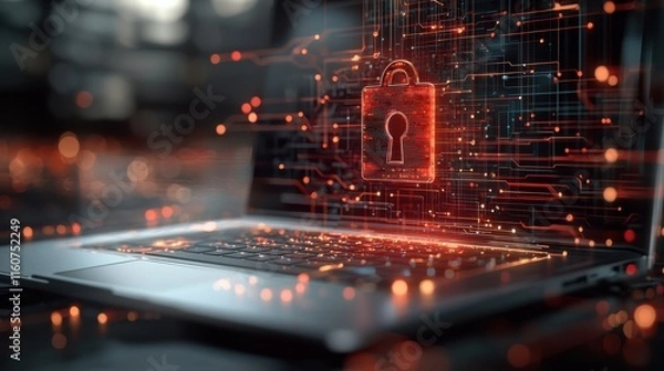 Obraz Enhancing network security awareness in digital environments a visual representation of cyber defense strategies