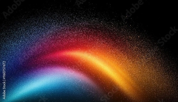 Obraz Cosmic Rainbow: A vibrant spectrum of light particles