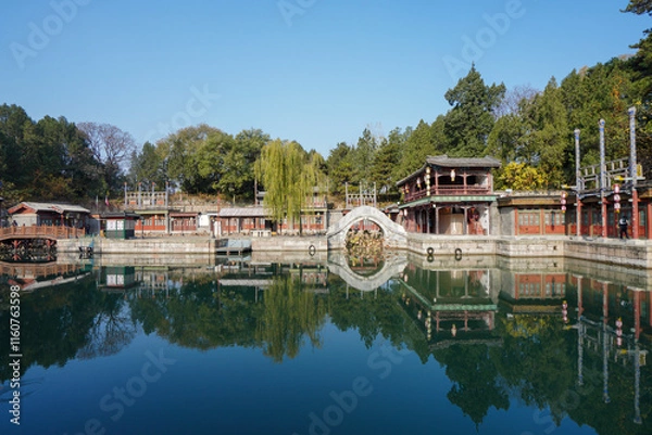 Obraz Scenery of Suzhou River in Summer Palace of Beijing.