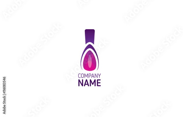 Obraz Nail polish flat logo