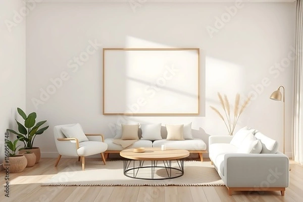 Fototapeta Modern Living Room Mockup 
