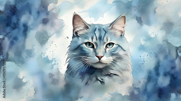 Fototapeta Blue background watercolor pattern,Abstract Blurred Colorful Background,illustration of an abstract blue background,abstract blue background