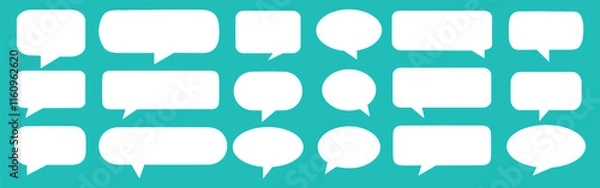 Fototapeta Speech Bubbles set. Speech bubbles blank isolated on white background. speech bubble comic signs.