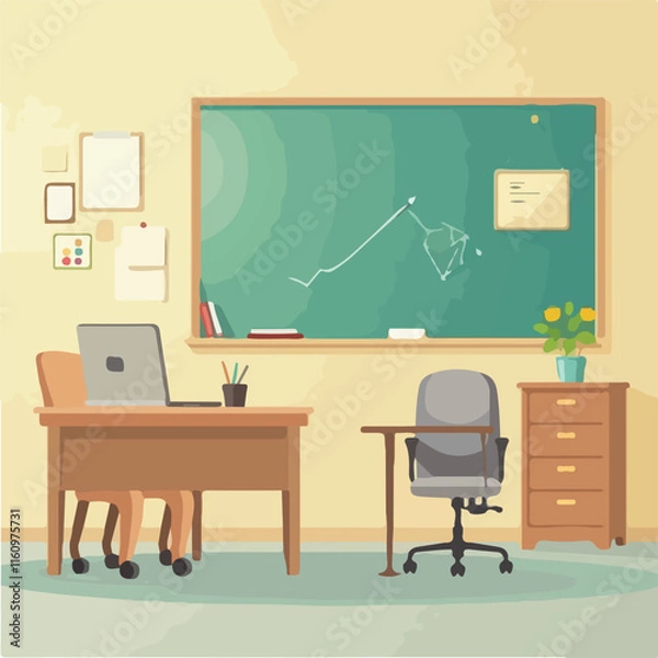 Fototapeta School Office room vector design, Office room Illustration Vector design