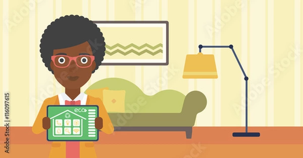 Fototapeta Smart home automation vector illustration.