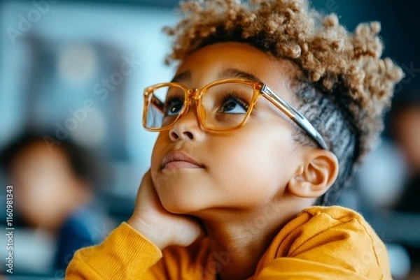 Obraz A social impact story: a teacher inspiring a classroom of diverse students, their faces lit with curiosity and excitement