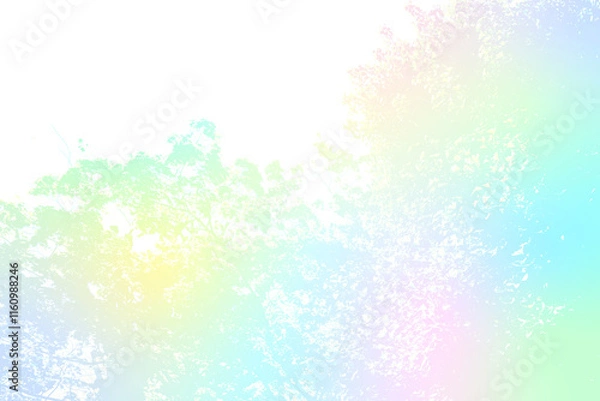 Fototapeta 虹色のグラデーションの森の背景テクスチャ