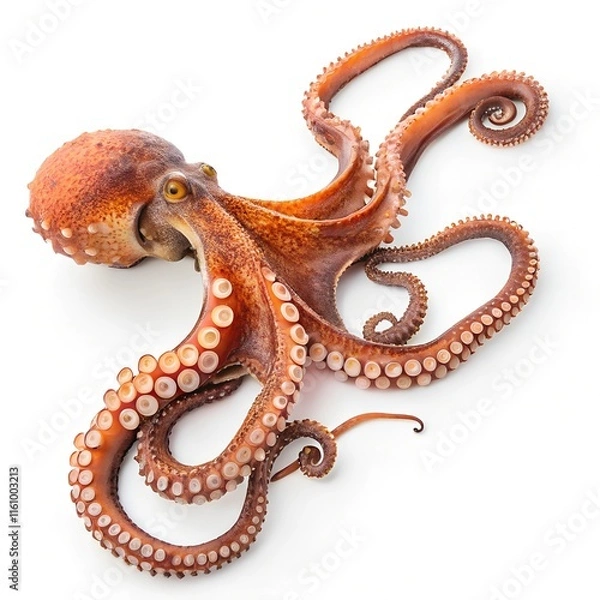 Obraz octopus on white background