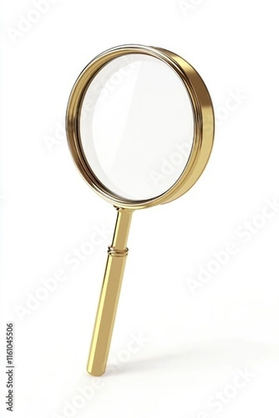Fototapeta Magnifying glass for close examination of objects or documents.