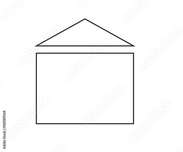 Fototapeta house icon graphic design vector symbol logo