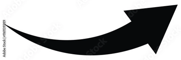 Obraz Black arrow icon on white background. Black arrow vector illustration.