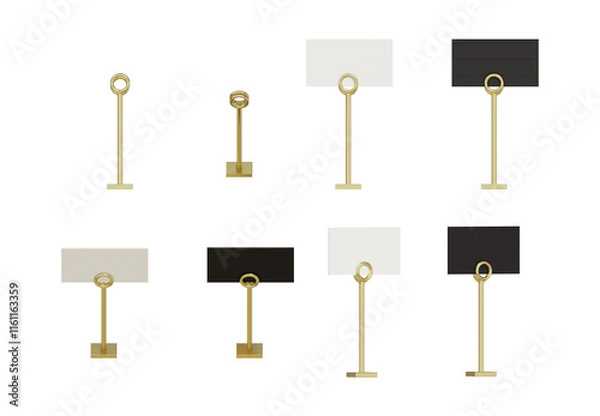 Obraz Paper,note holders. Paper holder stands 3D render